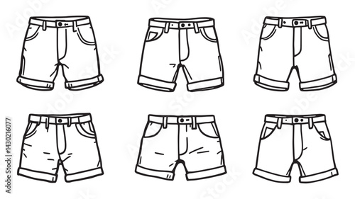 Shoes line art sketch showing detailed stylish footwear design ideas