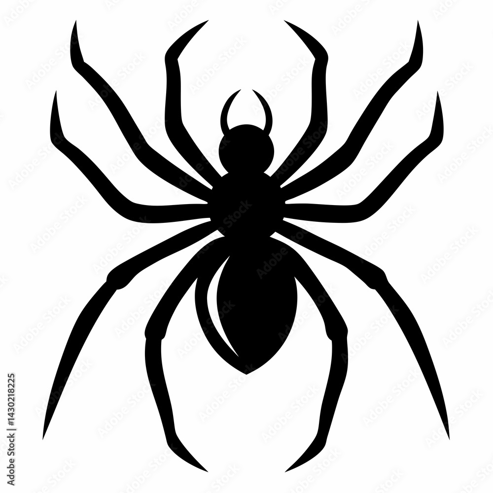 Black Spider Vector Icon Design Black Spider Vector Icon Design