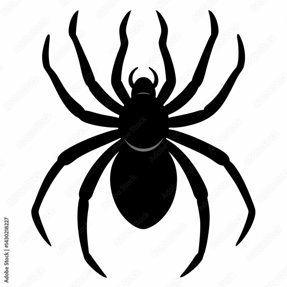 Black Spider Vector Icon Design Black Spider Vector Icon Design
