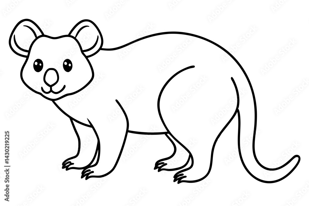 Modern Koala Line Illustration Modern Koala Line Illustration