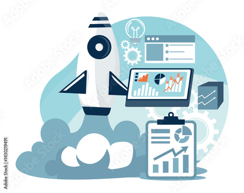 Starting a new business with a rocket launch.