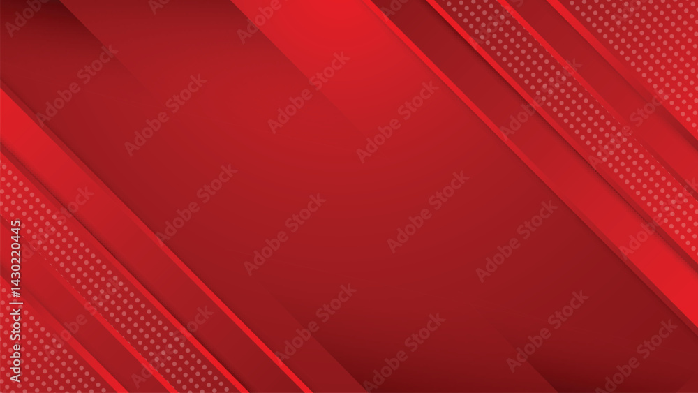 Fototapeta premium Red Abstract Geometric Background 