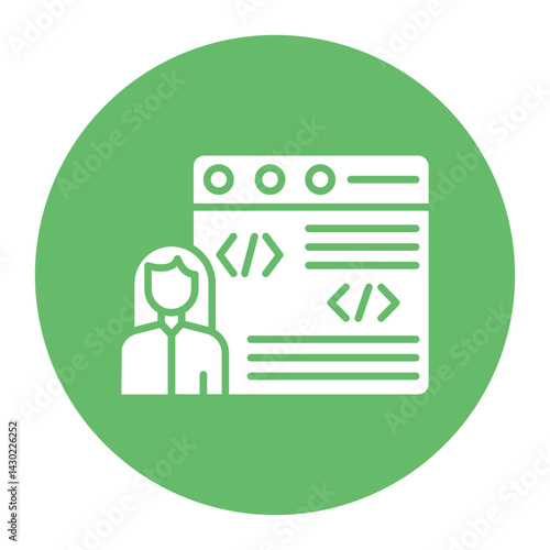 Citizen Developer Female Icon