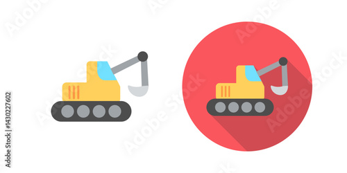 Escavator Vector Icon