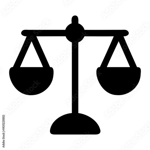 Simple Scales icon silhouette isolated on transparent background