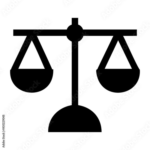 Simple Scales icon silhouette isolated on transparent background