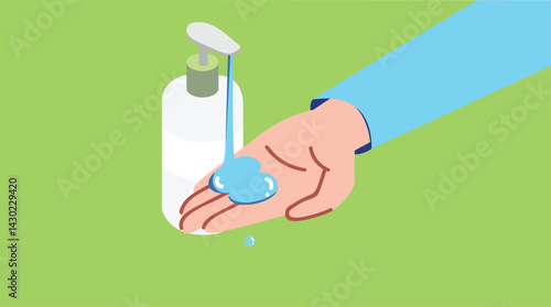 A person washes hands with soap and water, ensuring hygiene and cleanliness by scrubbing thoroughly, an essential practice for health and safety