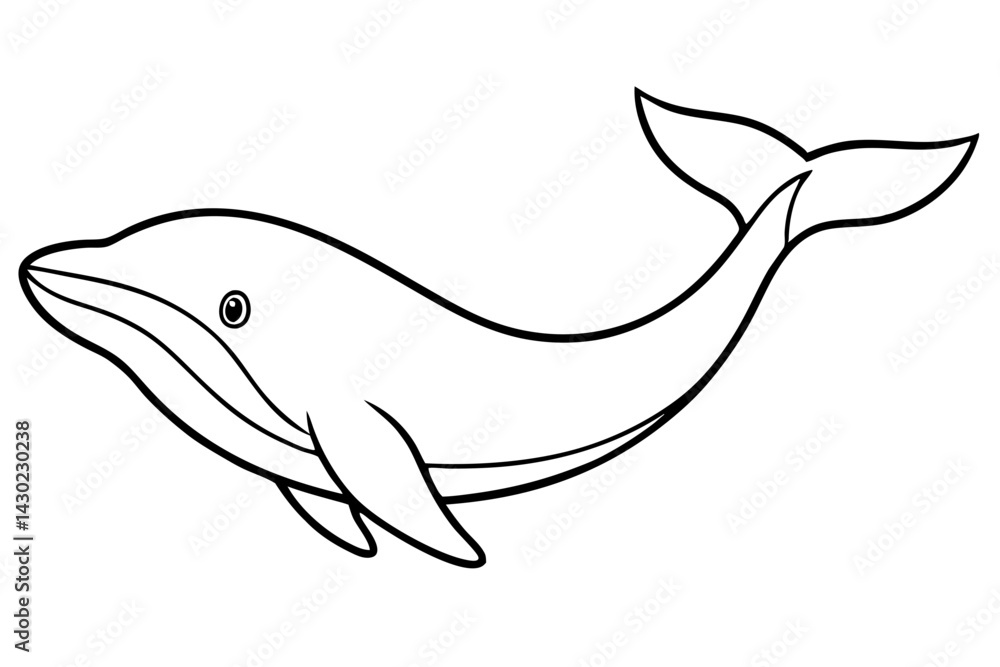 Obraz premium Modern Whale Art Vector