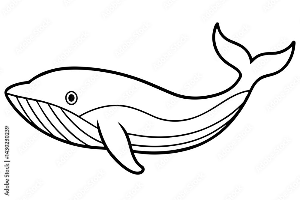 Obraz premium Modern Whale Art Vector