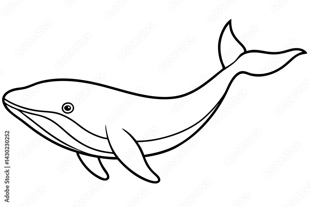 Obraz premium Modern Whale Art Vector