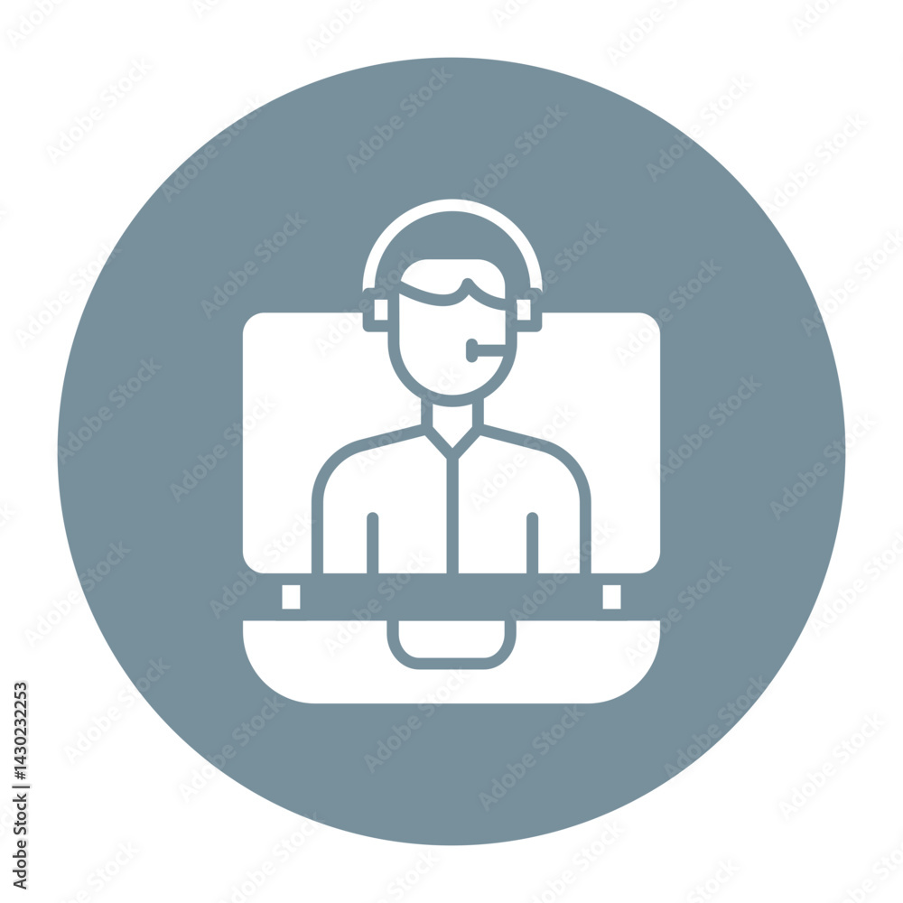 Remote Customer Support Icon Remote Customer Support Icon