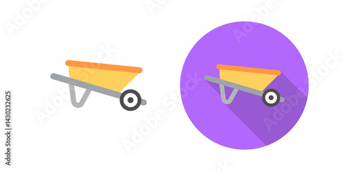 Wheelbarrow Vector Icon
