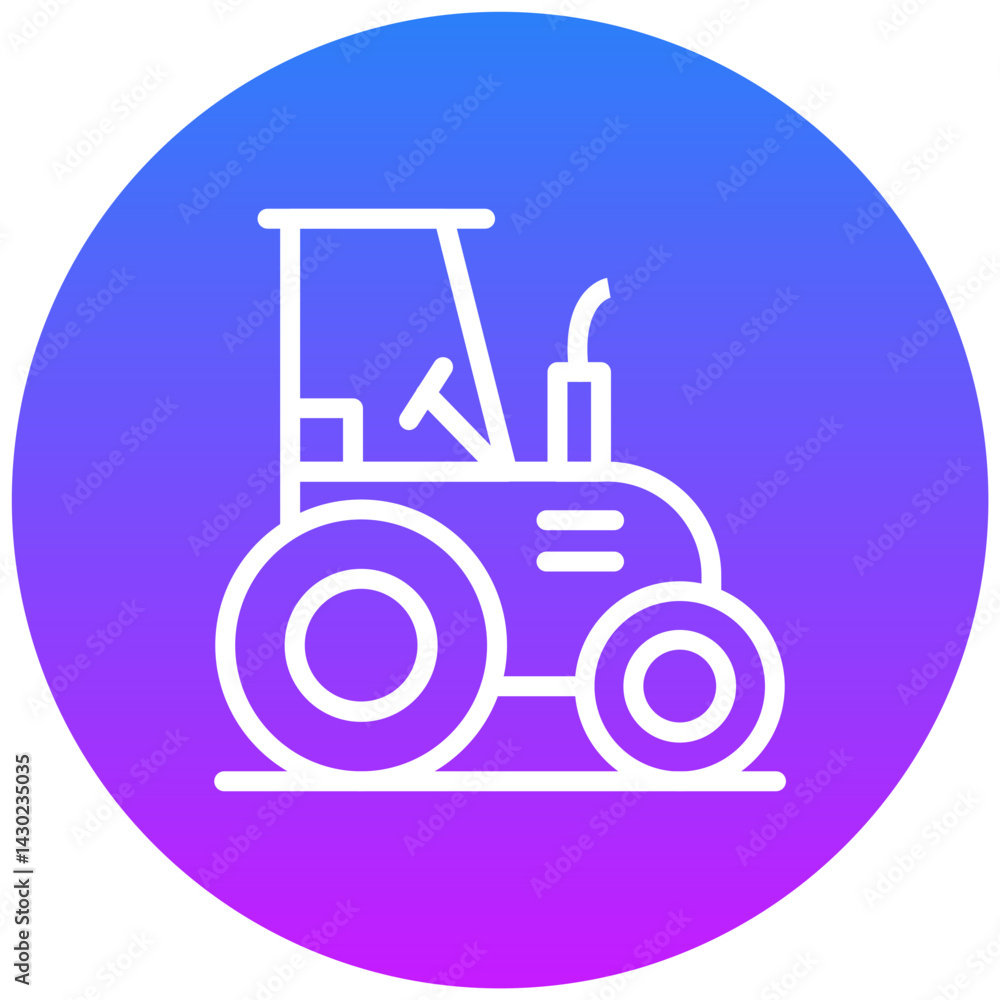 Smart Tractor Vector Icon Smart Tractor Vector Icon
