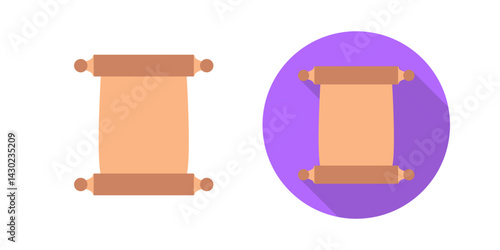 Scroll of Paper Vector Icon