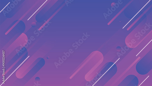 Blue and Purple Abstract Geometric Vector Background for Slide Background