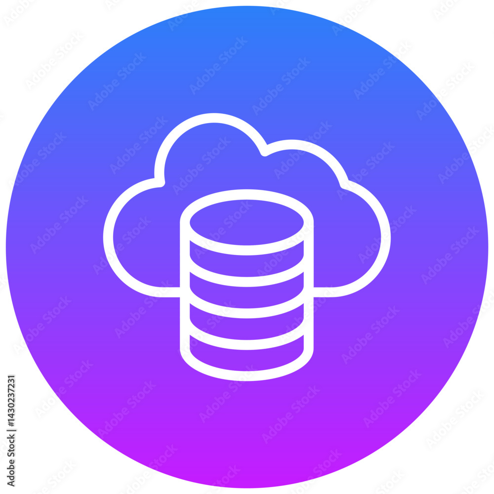 Cloud Storage Vector Icon