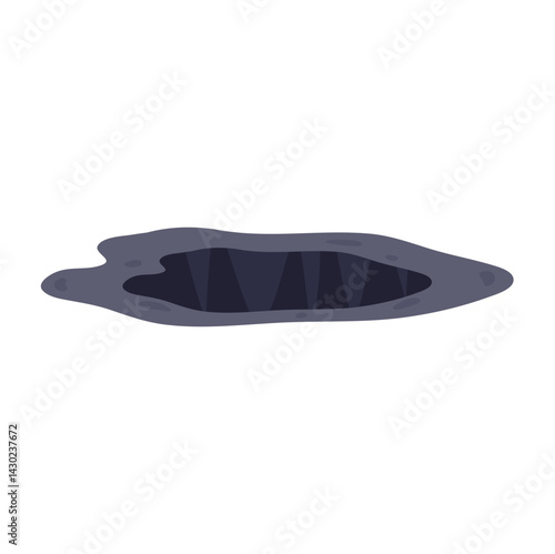 hole on the road vector illustration.