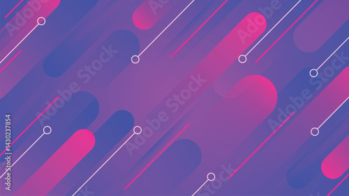 Blue and Purple Abstract Geometric Vector Background for Slide Background