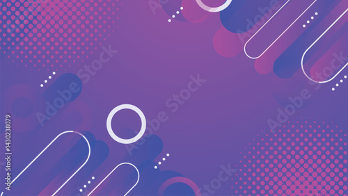 Blue and Purple Abstract Geometric Vector Background for Slide Background