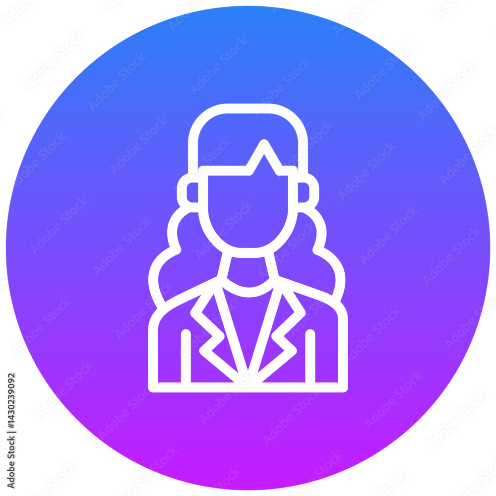 Obraz premium Female Professor Vector Icon