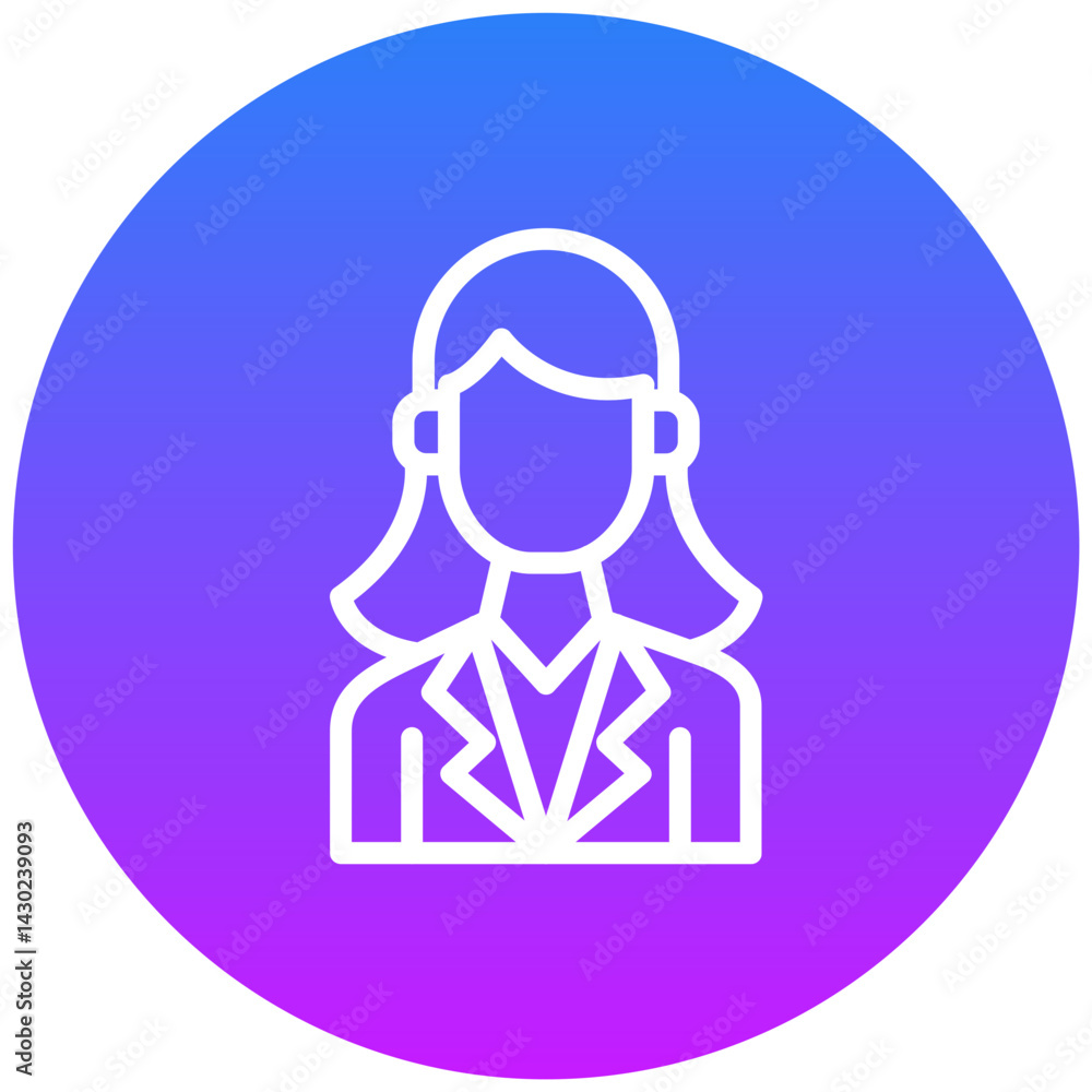 Female Student Vector Icon Female Student Vector Icon