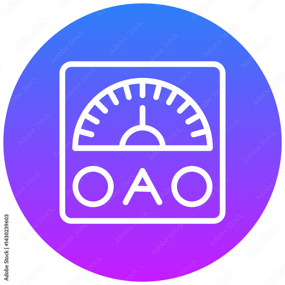 Ammeter Vector Icon Ammeter Vector Icon