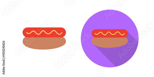 Hot Dog Vector Icon