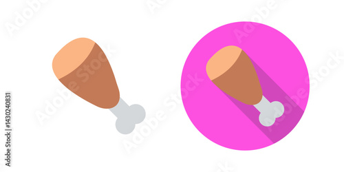 Cooked Ham Vector Icon