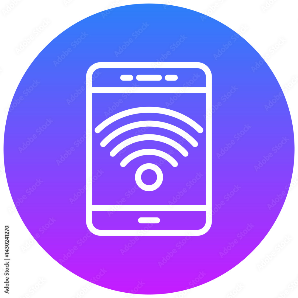 Signal Wifi 4 Bar Vector Icon Signal Wifi 4 Bar Vector Icon