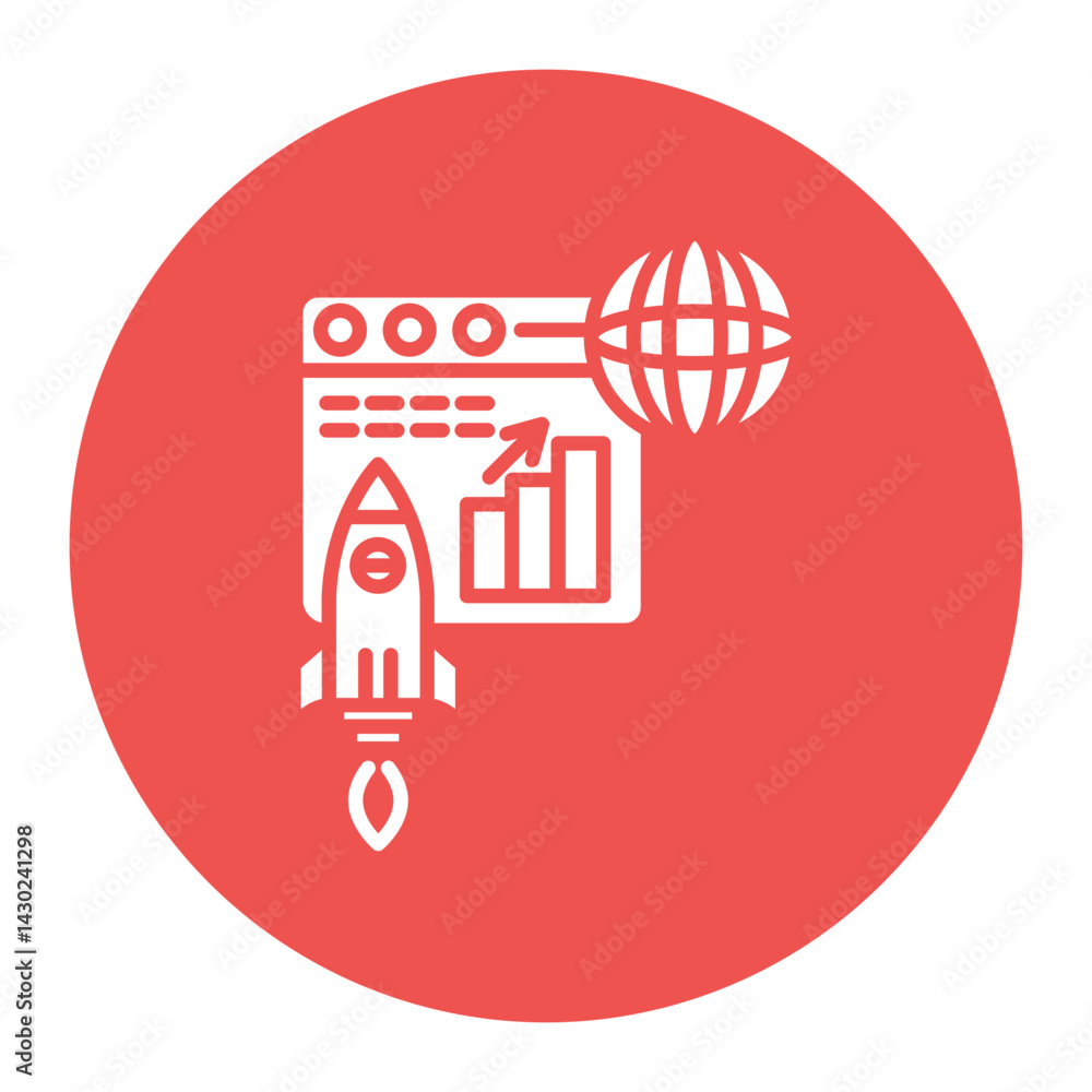 Obraz premium Launch Icon