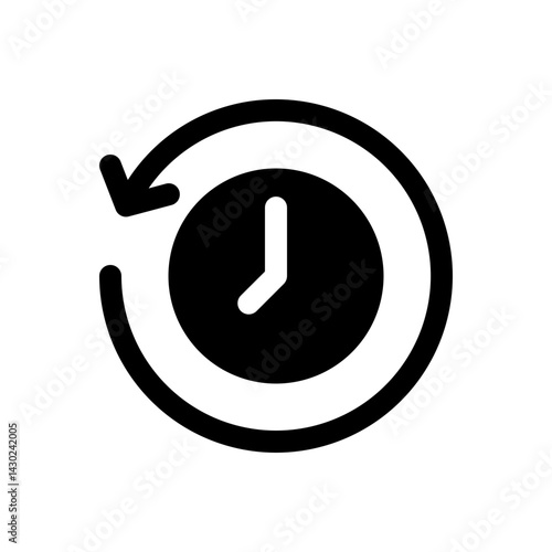 History Icon Vector Symbol Design Illustration. Recent event history icon symbol.