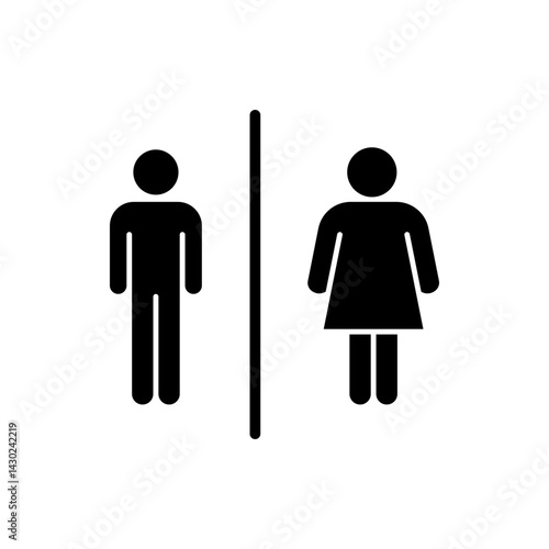 Toilet icon vector illustration. Girls and boys restrooms sign and symbol. bathroom sign. wc, lavatory