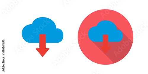 Download from Cloud Vector Icon