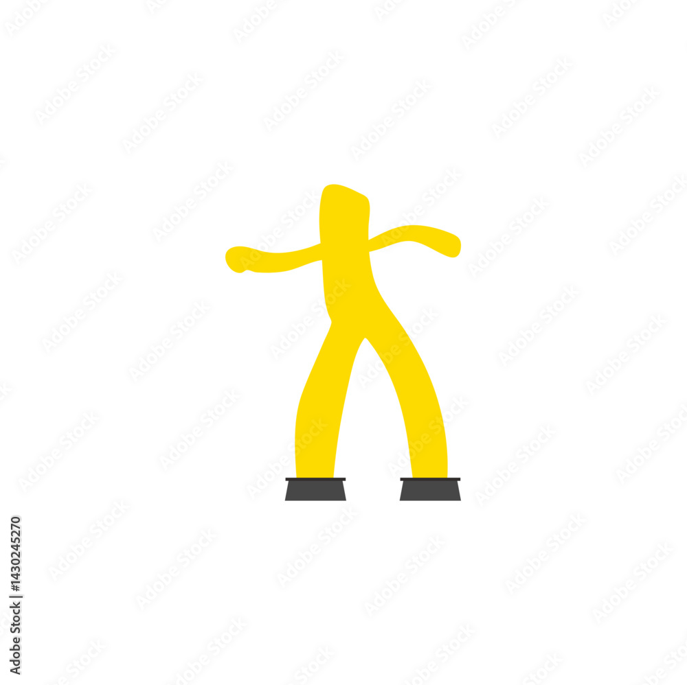 Inflatable tube men. Funny mascot with blowing wind for promotion and attraction Inflatable tube men. Funny mascot with blowing wind for promotion and attraction