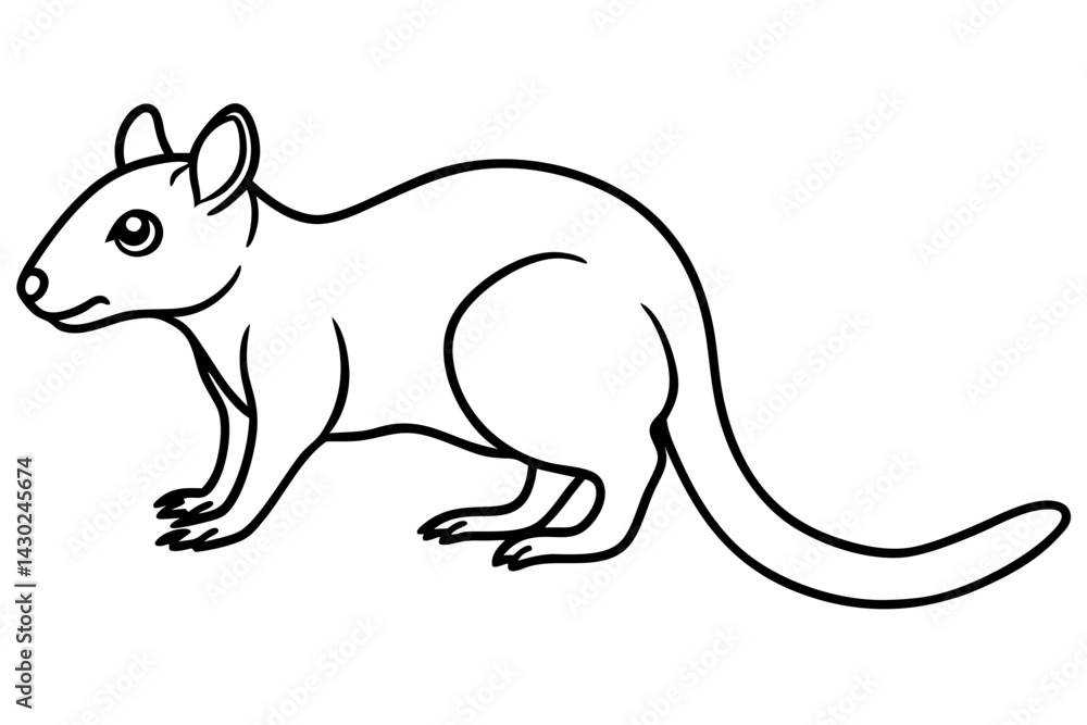 Quoll Outline Vector Quoll Outline Vector