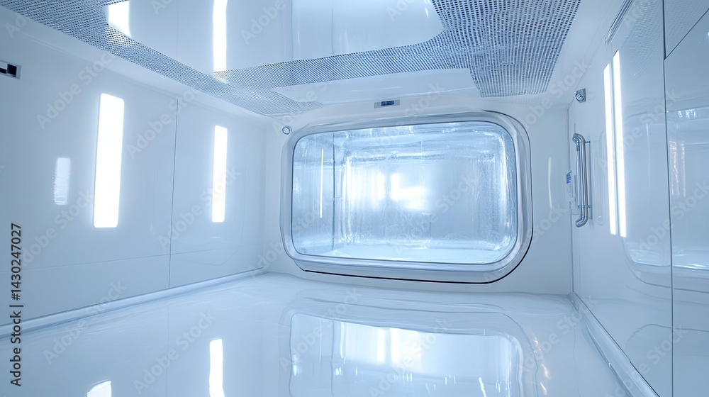 cryochamber in clean white lab. cryochamber in clean white lab.