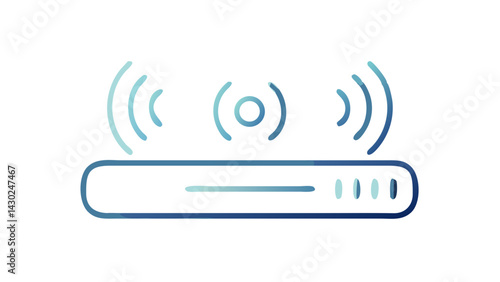 Individual Network and Connectivity Icons Representing Digital Communication Internet Infrastructure