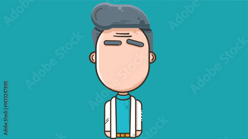 Cute cartoon style characters with expressive faces