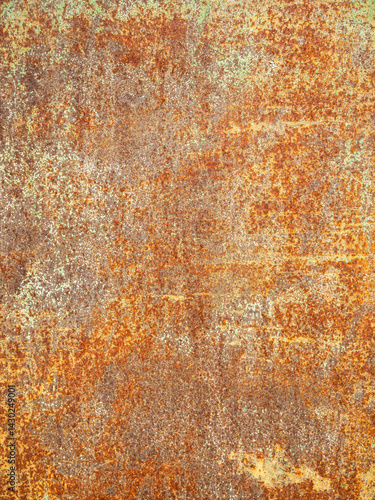 Wallpaper Mural Rusty metal texture with orange and brown corrosion patterns Torontodigital.ca