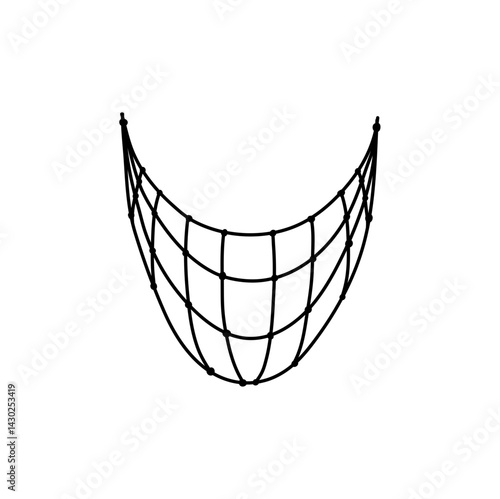 Hand drawn fish net