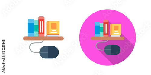 Digital Library Vector Icon
