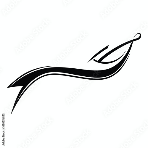 Text tail Swoosh, calligraphy font retro style baseball Sign shape for text ornaments, football or athletics sport, Highlight text, Typography elements, swash underline, Swirl text decoration