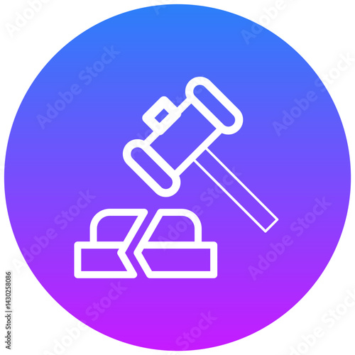 Broken Gavel Icon