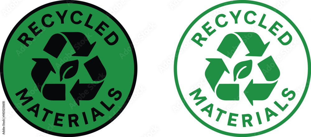 Fototapeta premium Recycled Materials Symbol or logo Variations