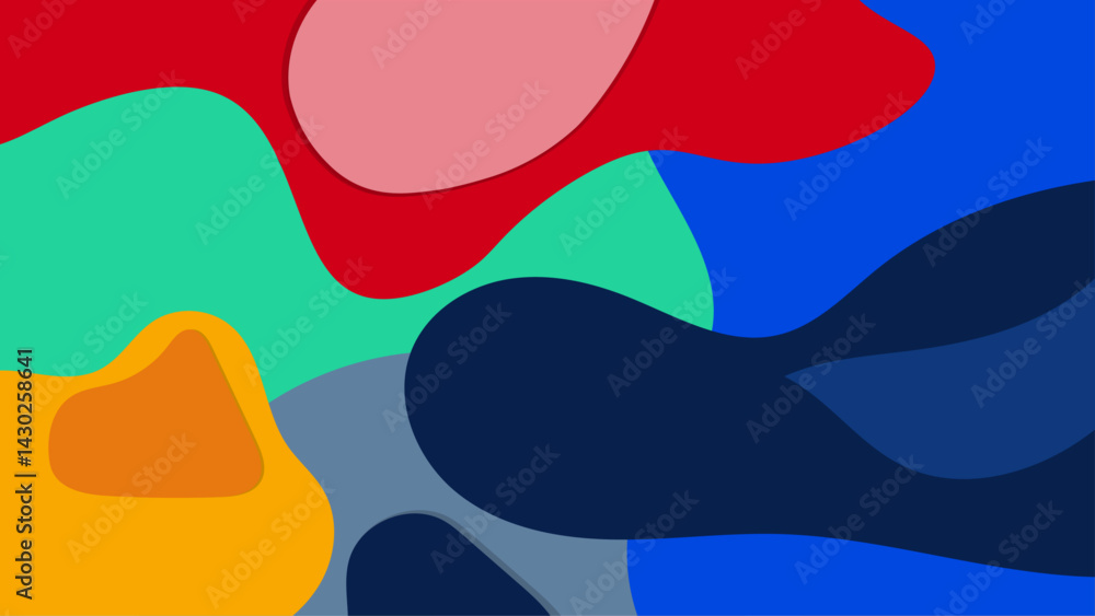 Flat Abstract Colorful Background Design Flat Abstract Colorful Background Design