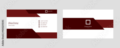 Modern Red and White Business Card Design