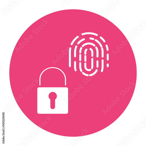 Biometric Padlock Icon