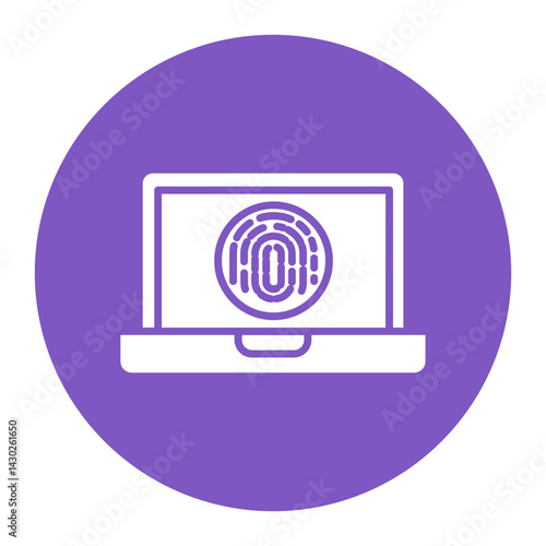 Biometric Laptop Icon