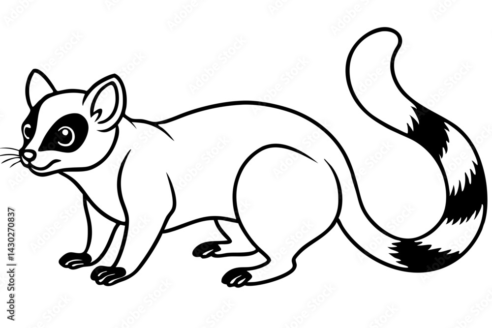 Naklejka premium Ringtail Elegance