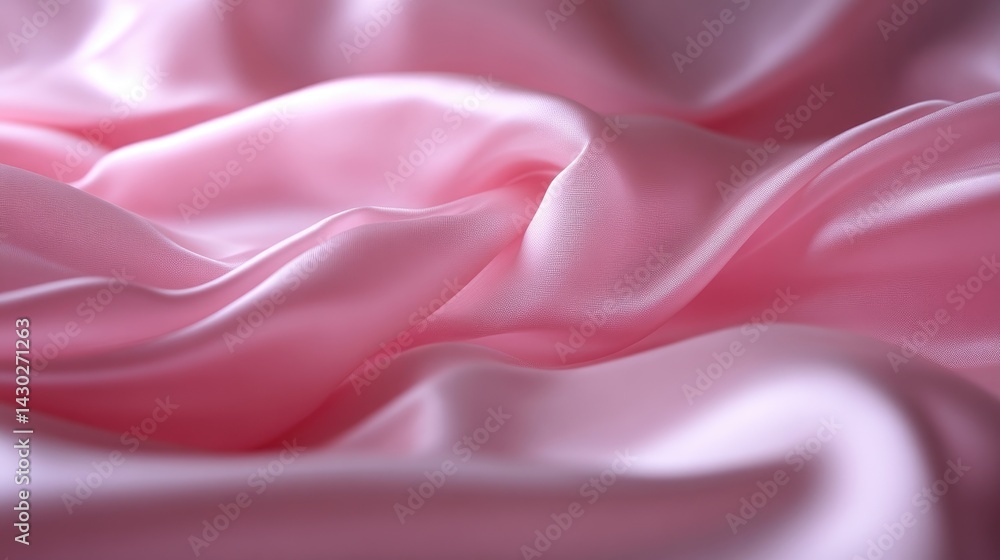 Fototapeta premium Soft, smooth, elegant pink silk fabric drapes